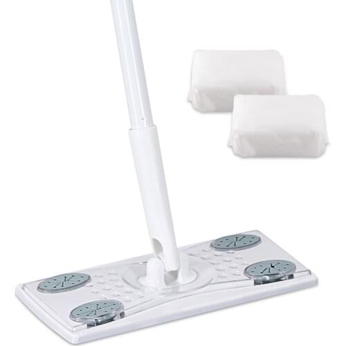 BOOMJOY Disposable Electrostatic Dust Mop with 10PCS Dry Refill Floor Wipes Pads Absorb hair dust for Home Floor Cleaning