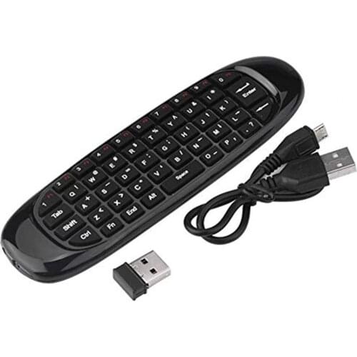 C120 Multi-Language 2.4G Air Mouse Wireless Keyboard Motion Sense IR Learning Remote Control USB Receiver for Smart TV BOX