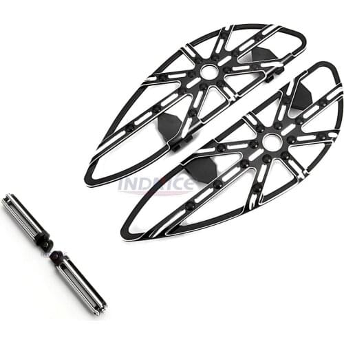 Black Gauge Front driver passenger Floorboards for harley street glide flhx fltr Electra glide FLHT Softail Slim FLS 1980-2021