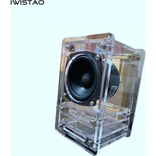 IWISTAO 20W HIFI 3 Inch Transparent Labyrinth Speaker 5MM Acrylic Plate 4 ohm 84dB 1 Pair Stereo Audio