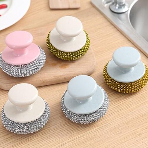 Home Handheld Cleaning Brush Washing Dishes Brush Pot Can Cleaning Brush Kitchen Tools 7*8.5cm