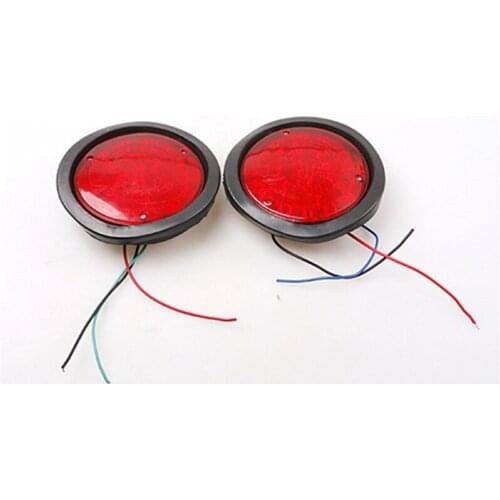 Hot Sale 2Pcs Car 12V Round Red 17-LED Truck Trailer Brake Stop Turn Signal Tail Lights