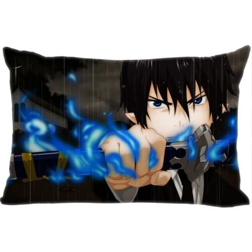 Hot Sale Blue Exorcist Rectangle Pillowcase Custom Home textile Zipper Pillowcase Pillow Cover Size 45*35cm (one side) Print