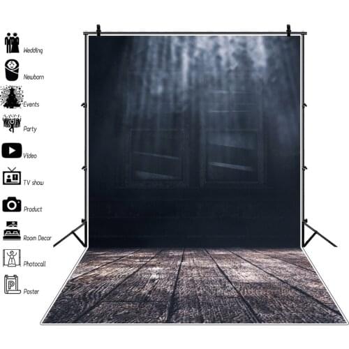 Laeacco Dark Wooden Board Floor Window Stage Party Decor Baby Child Photography Background Photo Backdrop Photocall Photo Studio