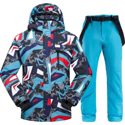 Ski Suit Men Winter Warm Windproof Waterproof Outdoor Sports Snow Jackets and Pants Men Ski Clothing Snowboard Jacket Ski Set