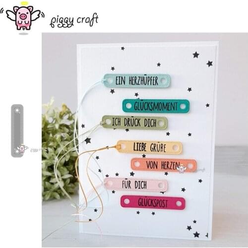 Piggy Craft metal cutting dies cut die mold Oval label tag Scrapbook paper craft knife mould blade punch stencils dies