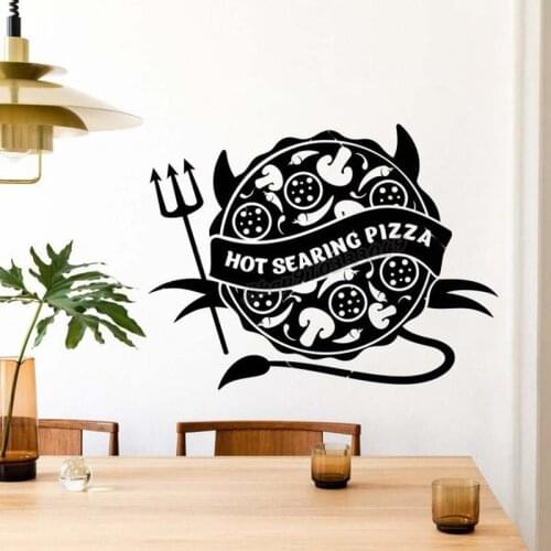 Kitchen Wall decal Cook room The heart of home Cooking Kitchener Cuisine Pizza Wall Sticker pizzeria Decor Vinyl Decal B306