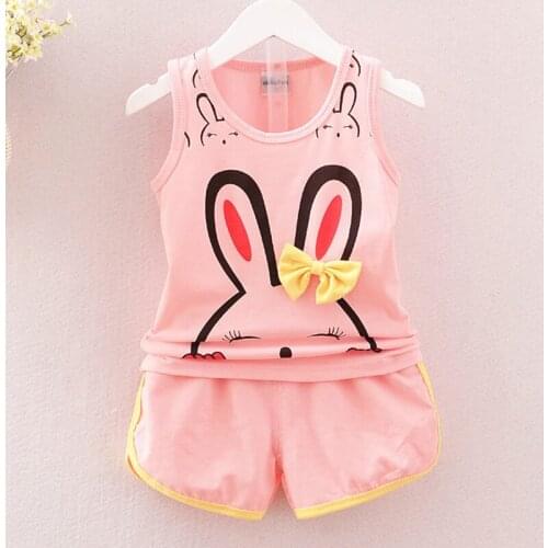 2019 new baby girl clothes suit best quality girls body suit cotton summer clothe suit children kids cartoon clothing sets