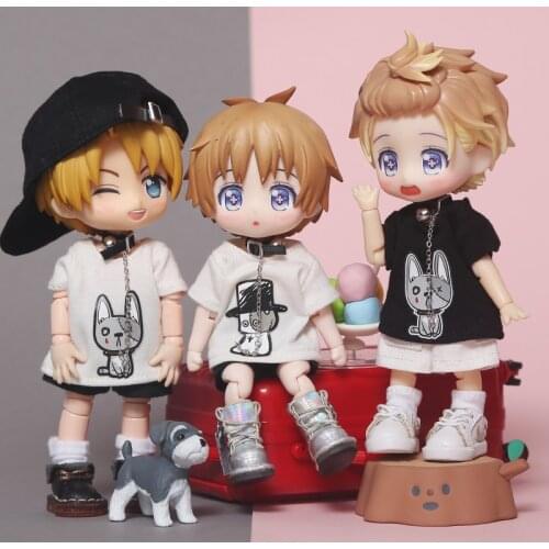 New ob11 baby clothes patch dog T-shirt or Short Pants for obitsu11,Molly, ob11,GSC,1/12bjd doll clothes accessories for dolls