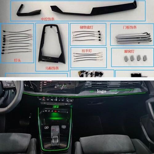 New Ambient Light For Audi A3 2021 Door Trim Lamp Dashboard Light Neon LED Illuminate Quattro Style Atmosphere Light