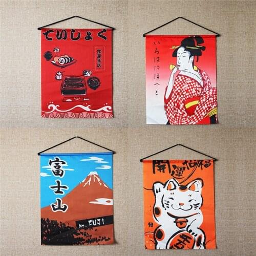 Japanese Sushi Style Hanging Flags Banners Advertising Sign Restaurant Decor for Home Garden Shop Cafe Ornament sushi set