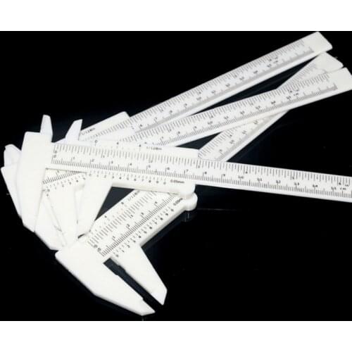 20pcs Precision Eyebrow Shaping Tools Plastic Measuring Vernier Slide Caliper for Permanent Makeup Microblading By Free Shipping