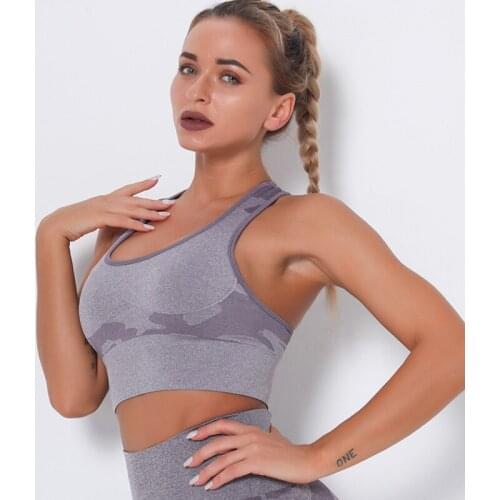 Sport Bra Women Seamless Sexy Shockproof Push Up Running Sport Tops Breathable Fitness Vest Gym Clothing Female Sportwear