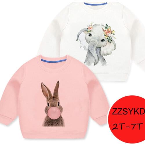 New Cartoon Elephant Blowing Bubble Boys Sweatshirts For Little Kids Hoodies Clothes 2-7Years Autumn Children Long Sleeve Shirts