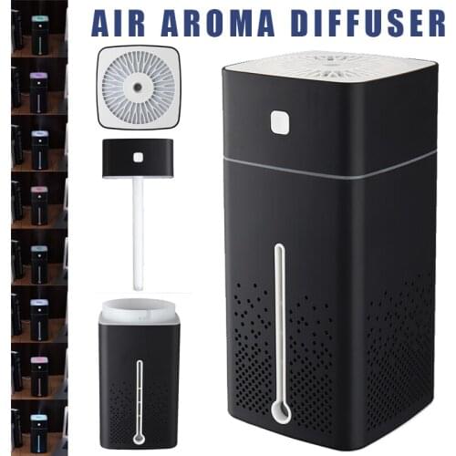 1000ml Large Capacity Car Air Humidifier DC 5V USB Air Humidifier LED Electric Aroma Oil Diffuser Low Noise Home Air Humidifier