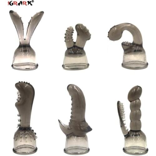 Waterproof Female Vibrator Cover Massage Head AV Stick Cover Stimulation G-Spot Wand Massager Masturbation Sex Toys for Women