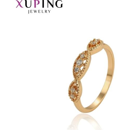 Xuping Literary Styles Rings Vintage Rose Gold Color Plated Jewelry Christmas Gifts for Women 15878
