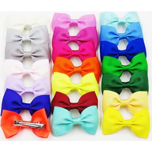 4 Colors Colorful Barrettes for Children Baby Girls Ribbon Hair Clip Bows Hair Accessories