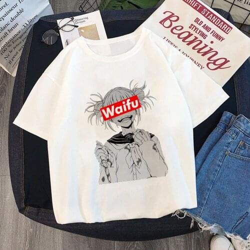 My Hero Academia T Shirt Women Cartoon Himiko Toga Waifu Graphic Tees Anime Boku No Hero Academia T-shirt Casual Tee Tops