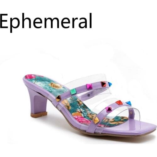 Ladys Fur Flats With Sequined Plus Size Slip-on Black White European And American Style TPR Sole Soft Pointed Toe Shoes Spring