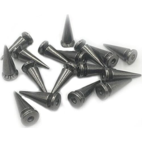100sets 25mm Black Spots Tree Spikes Rivet Studs Punk Spikes ScrewBack Leather Craft Punk Jewelry Making Findings Leather Spike