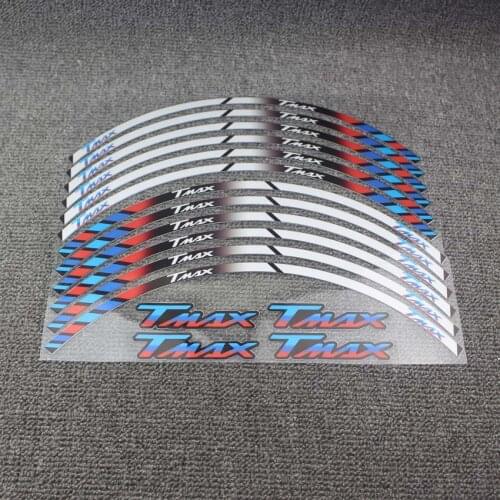 12 X Thick Edge Outer Rim Sticker Stripe Wheel Decals FIT YAMAHA TMAX530 TMAX500 TMAX 500 530 15