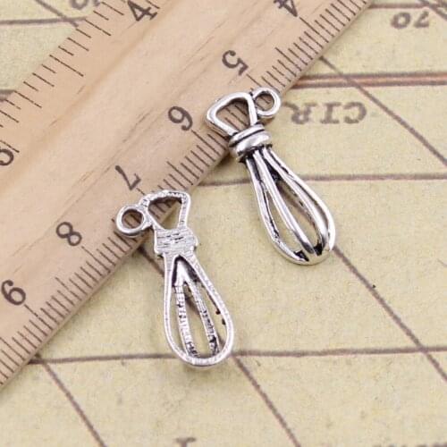 25pcs Charms Eggbeater Whisk Kitchen Cooking 13x10mm Tibetan Pendants Crafts Making Findings Handmade Antique Jewelry