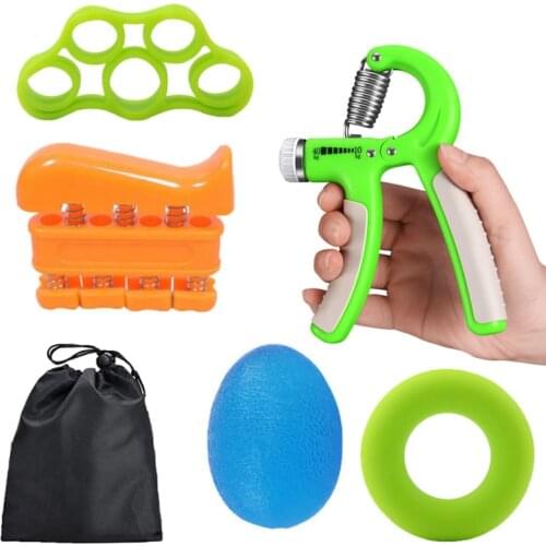 5Pcs/Set Spring Hand Grip Power Strength Expander Strengthener Finger Hand Gripper Exerciser Trainer Ball Hand Trainer