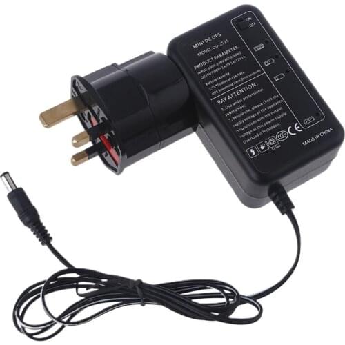 UK Pug Rechargeable 5000mAh 5V 9V 12V UPS 5.5x5.1mm Output Battery Pack for WiFi Router LED Light Moderm and more