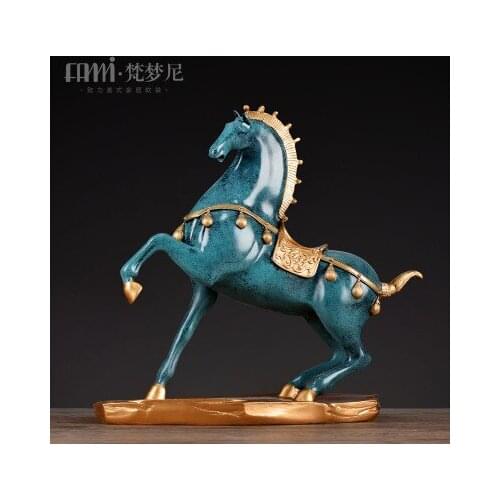 Antique bImitation bronze High Quality Home Decoration Chinese Running Horse Ornaments Furnishing Articles Business