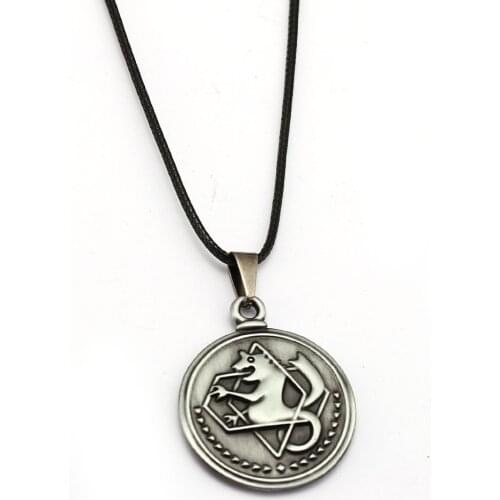 Fullmetal Alchemist Edward Elric Necklace Boys Gift Pendant Vintage Necklaces Women Japanese Anime Fashion Jewelry