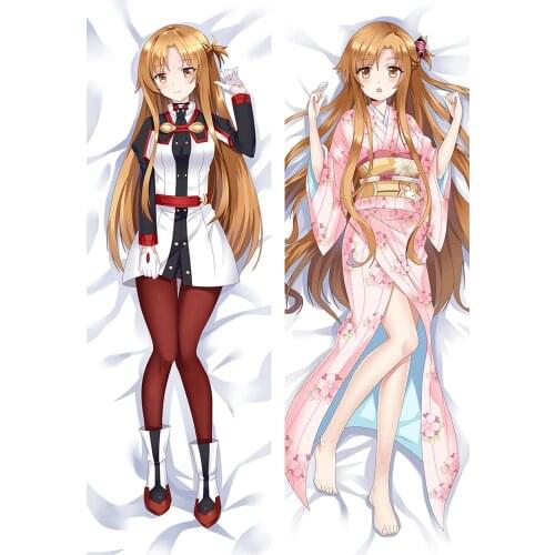 Otaku Sword Art Online Yuuki Asuna Sexy Girl Pillow Case Anime Dakimakura Waifu Body Decoration Pillow Cover Cushion Eye Mask