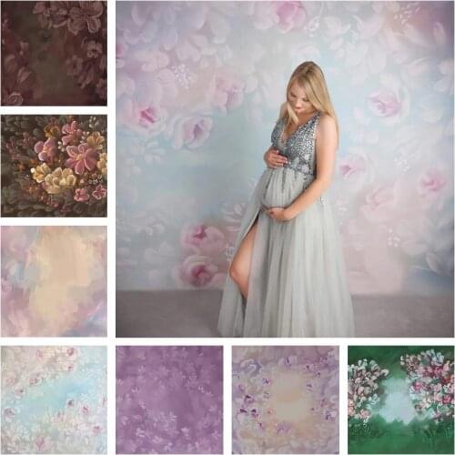 Floral Photography Backdrop Abstract Flowers Texture Newborn Portrait Background Baby Shower Wedding Photocall Photo Studio Prop