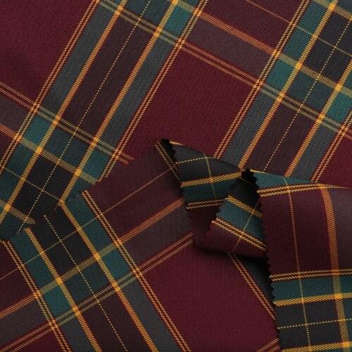 Cheap autumn and winter fabric printing plaid polyester patchwork, used to sew dresses, British style suits, coats, bags, shoes