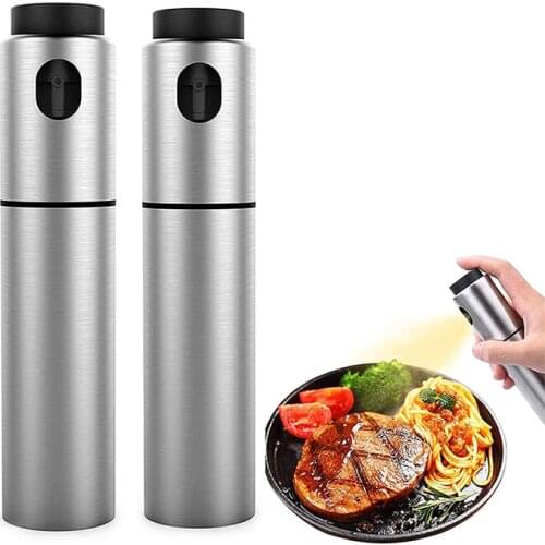 Cooking Olive Oil Spray Dispenser Bottle Oil Vinegar Spray Bottle Stainless Steel Oil Bottle BBQ Grilling Roasting Kitchen Tools