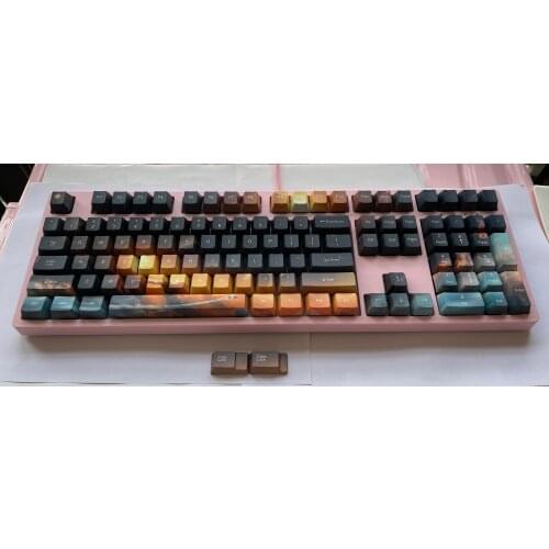 110-keys Mars theme Keycap PBT Five-sided sublimation for 61/87/108 layout mechanical keyboard of Cherry MX Switches