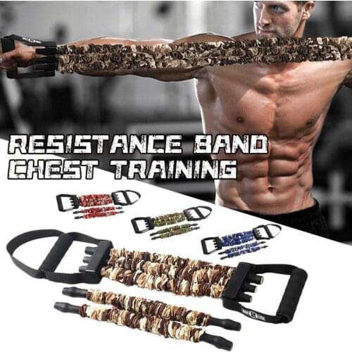 Chest Training Expander Elastic Pull-Rope Strength Trainer Multifunction Fitness Home Gym Workouts Equipment Resistance Band