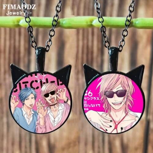 FIMAODZ Yarichin B Club Figure Necklace Cosplay Glass Crystal Pendant Fashion Anime Silver Chain Necklaces for Fans Gift Jewelry