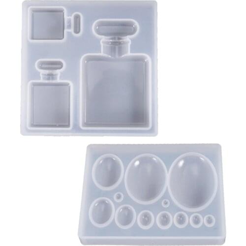 Perfume Bottle Gemstone Patch Mold DIY Crystal Epoxy Glue Crafts Decorations Pendant Making Silicone Molds