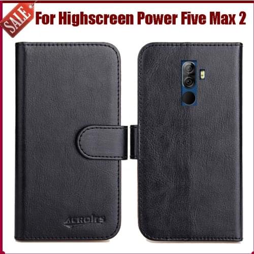 Hot Sale! Highscreen Power Five Max 2 Case New Arrival 6 Colors High Quality Flip PU Leather Protective Phone Cover