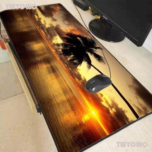 Sunset Sky Palm Gaming Mouse Pad Large Mousepad RGB Computer Mouse Pad Mause Pad Desk Mat Xxl Keyboard Pads Dropshipping