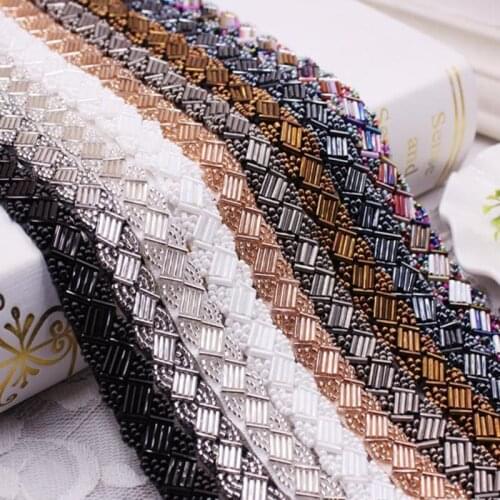 10 yards Artificial Pearl Beaded Lace Trim High Quality Costume Wedding Dress Belt Jewelry Design Handmade DIY Sewing Supplies