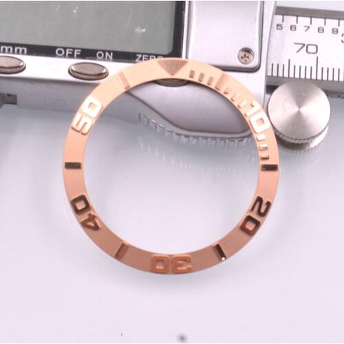 38mm Rose gold Watch Ring Ceramic Bezel Insert Ring for RLX SUB Watch 40mm Casing Watch Accessories