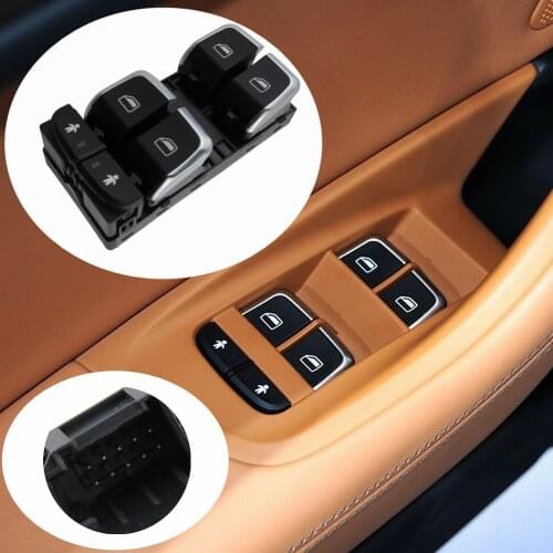 Master Window Control Switch Button For Audi A6 C7 A6 Allroad A6 Avant A7 Q3 2011 2012 2013 2014 - ON 4G0959851, 4G0 959 851 5PR
