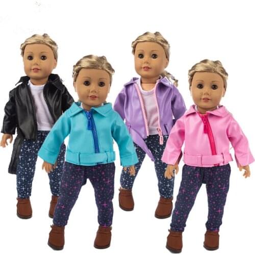 Leather Set Clothes fits for American girl 18" american girl doll alexander doll best gift