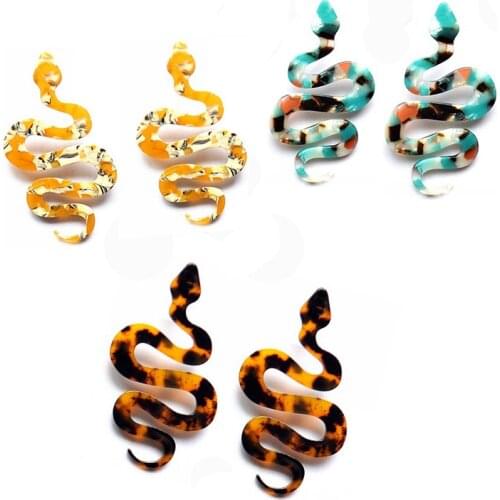 Minar Exaggeration Metal Twist Snake Dangle Earings for Women Fashion Geometrical Earings Party Jewelry Accessories Wholesale