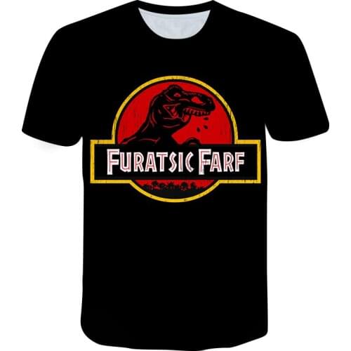 2021 Summer New Jurassic Park T-shirt for Men 3D Printed T-shirts Casual Harajuku Top Jurassic World Oversized O-neck Shirt