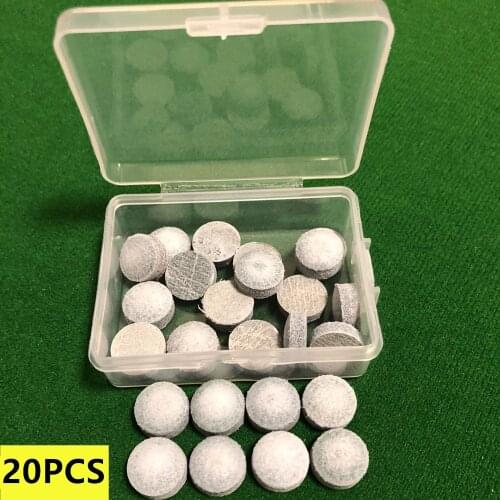 20pcs Billiard Pool Cue Tips M Hardness 9/10/11/13mm Billiard Snooker Cue Stick Tips Billiard Accessories