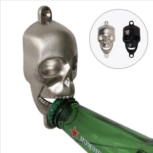 Wall Bottle Opener Skull Shaped Beer Opener Wall Mounted Bottle Opener Kitchen Tool Home Bar Wall Decorative kitchen tools