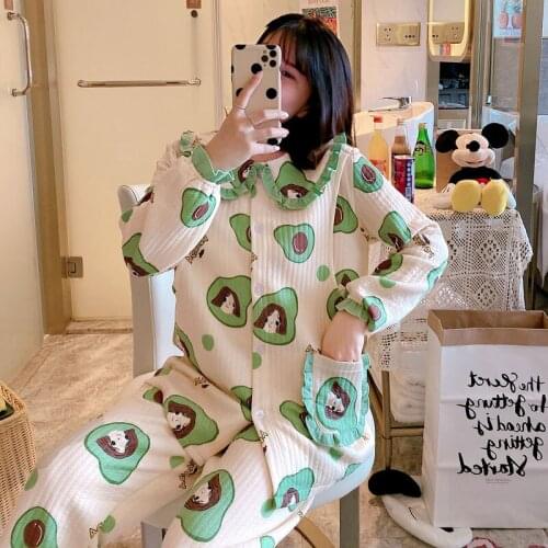 Confinement Clothing Autumn Winter Pregnant Women Postpartum Clothing Pure Cotton Home Dress Spring Maternity Nursing Pajamas